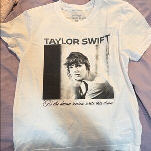 Taylor Swift White Graphic Tee